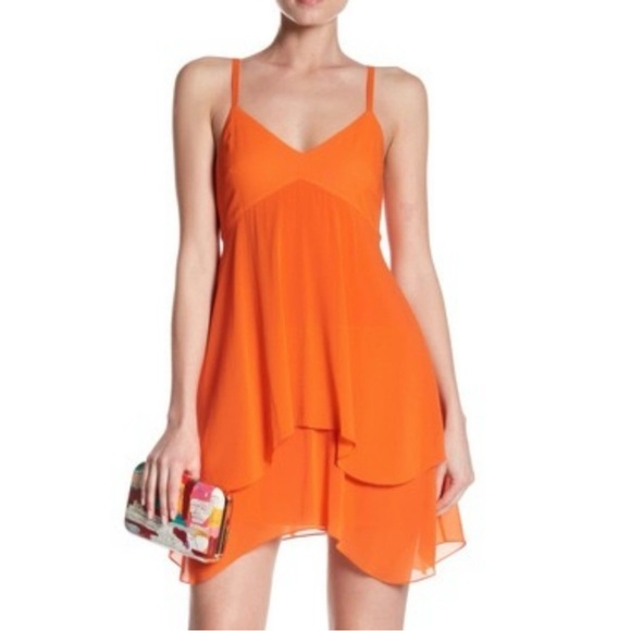 Alice + Olivia Orange Mini Dress - Picture 1 of 11